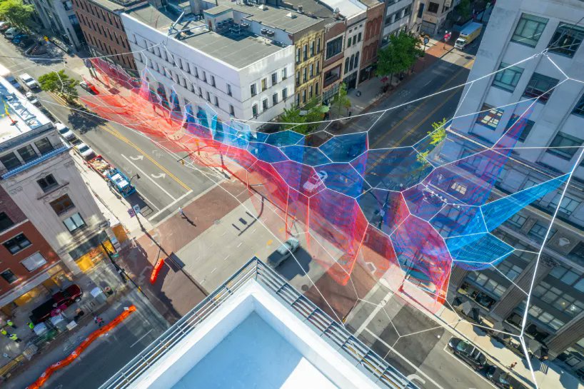 designboom on Twitter "'current', the translucent fiber tapestry by