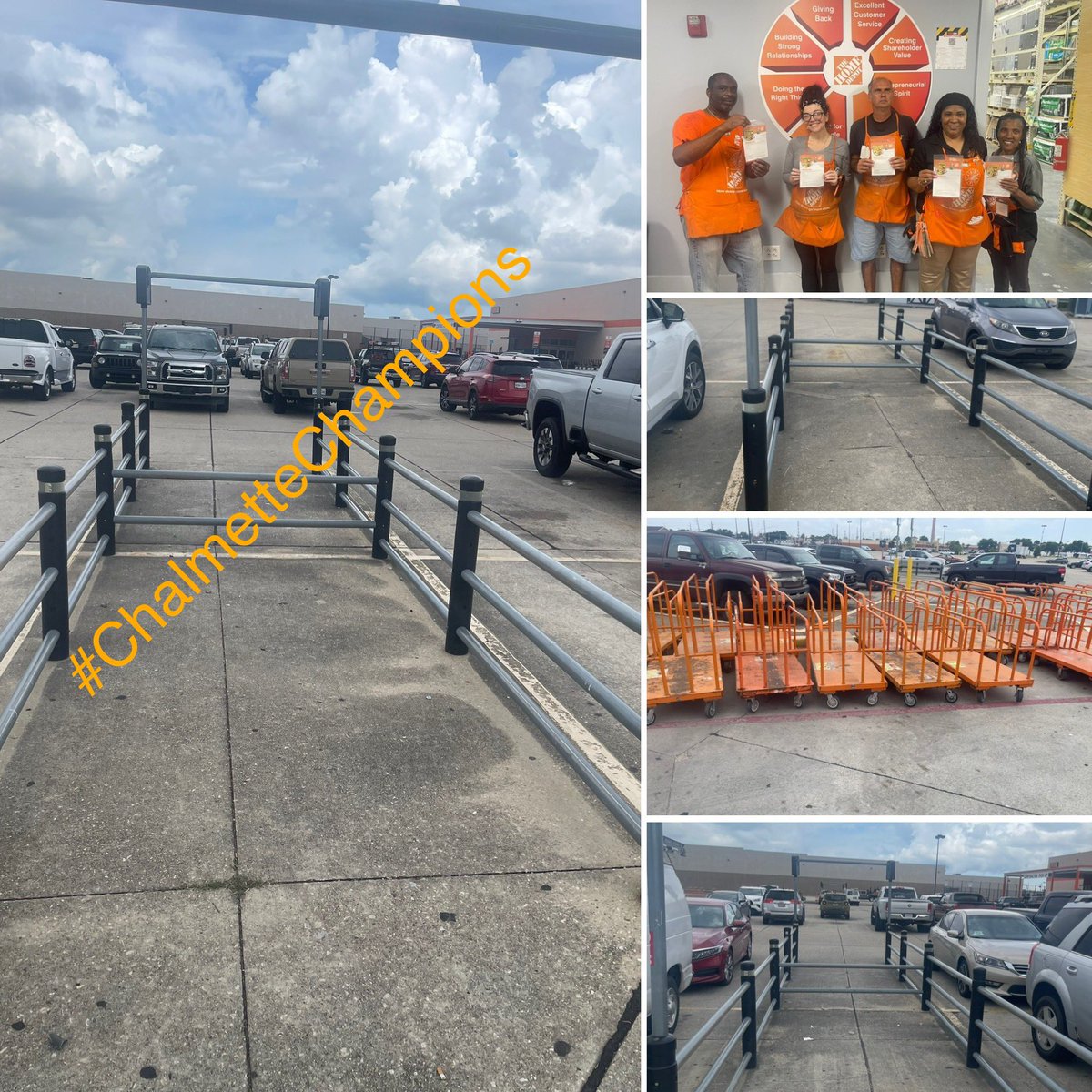 Our lot needed some love, I made one call and these associates came out ready to work! #DoingTheRightThing #Celebrate #ChalmetteChampions <a href="/StevenHauptman1/">Steven Hauptmann</a> <a href="/TonjesBetty/">Betty Tonjes</a> <a href="/Jacobhomedepot/">Jacob Lutes</a> <a href="/HDDistrict132/">Home Depot D132</a>