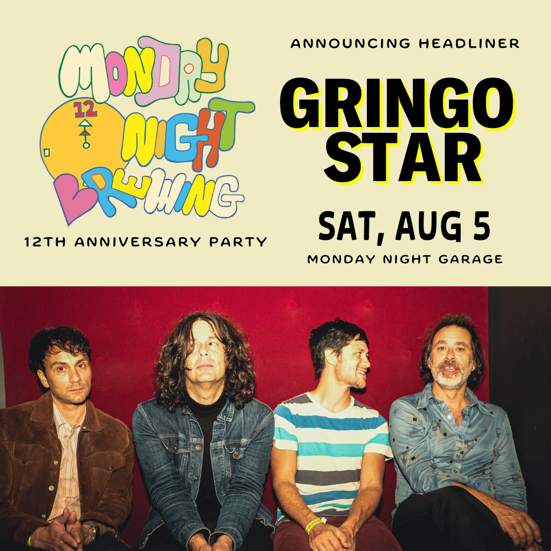 Breaking News: @Gringostarmusic is headlining our 12th Anniversary Bash on August 5! 🎉 Join us as we celebrate a dozen years of delicious brews and unforgettable memories. 🍻 Mark your calendars and get ready to raise your glasses high. This is one party you won't want to miss!