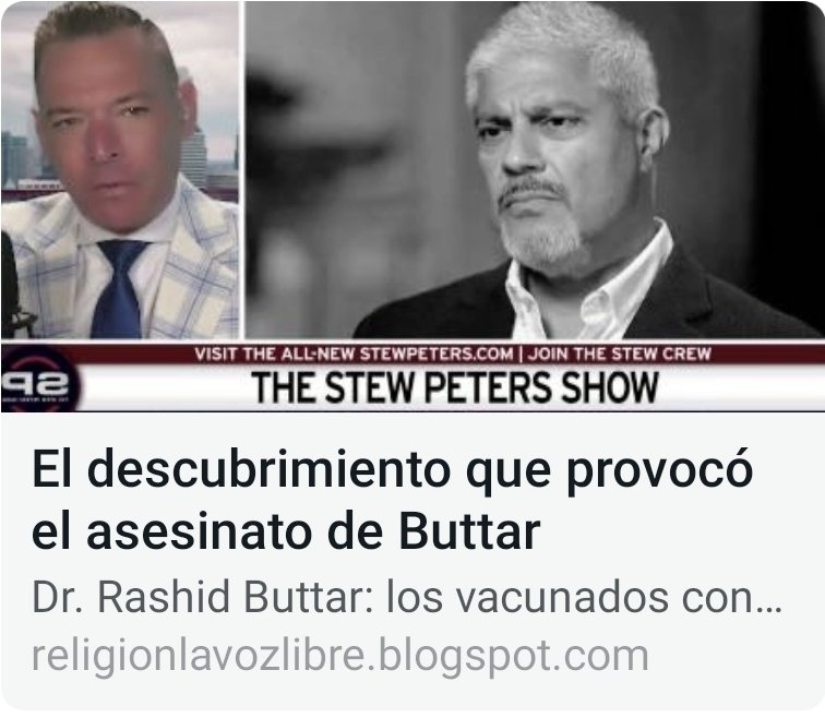 🥴🥺 El descubrimiento que provocó el asesinato de Buttar.
El invierno pasado, se descubrió que el Dr. @DrButtar había sido envenenado por múltiples tipos de veneno animal, incluido el de serpiente. 

*VIDEO en inglés de Buttar:
religionlavozlibre.blogspot.com/2023/06/el-des…