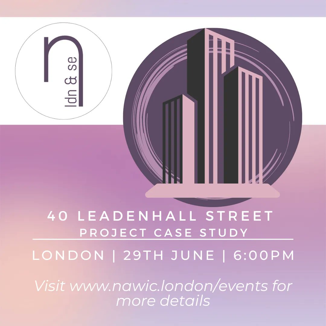 Come and learn about the redevelopment of 40 Leadenhall Street. This major multi million pound mixed use project team, Cara Bamford <a href="/MakeArchitects/">Make Architects</a> &amp; Helen Crawford <a href="/AYUKViews/">Avison Young | UK</a> will be sharing an update on the project at our next networking event. buff.ly/3pr7iSN