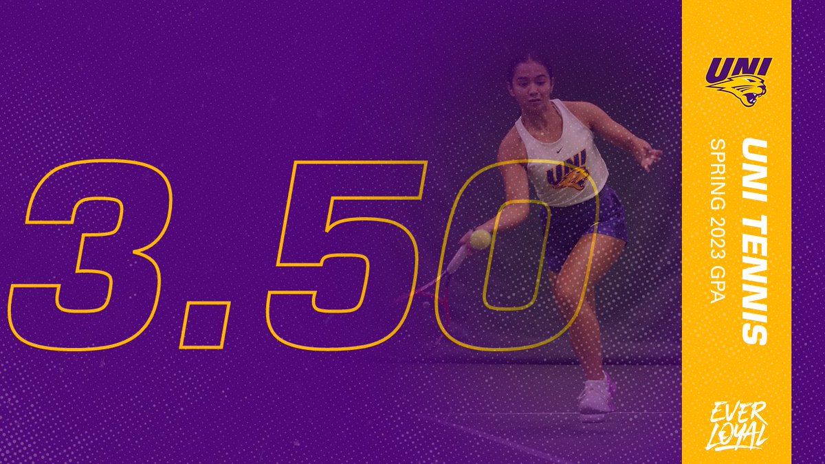 A big jump for the Panthers this past semester as one of eight UNI teams to post a 3.50 GPA or higher! 🎾 

#EverLoyal