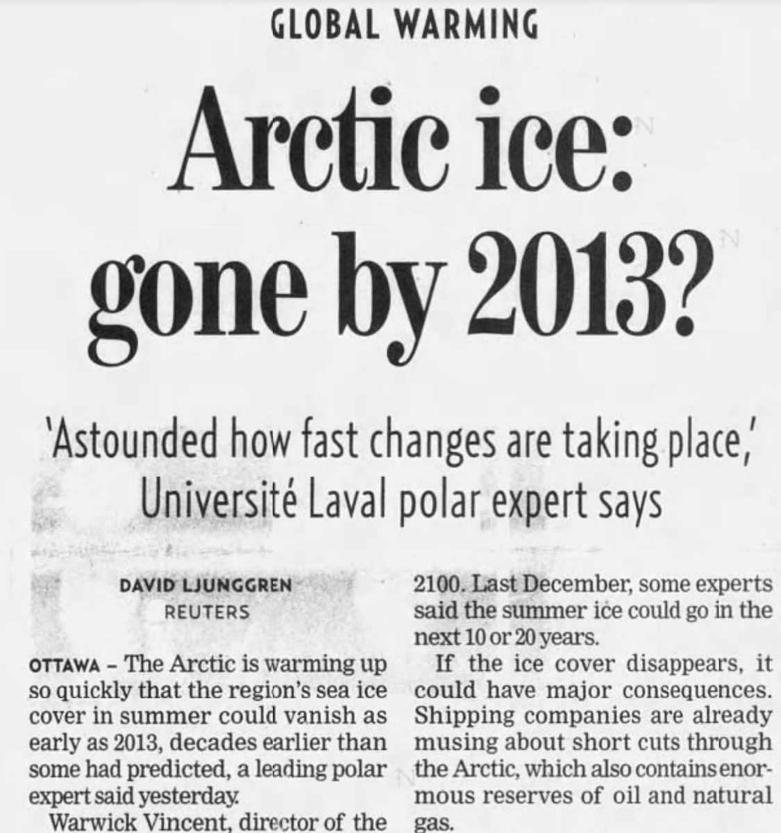 Climate hoax rescheduled. Unashamed of their failed ice-free-Arctic-by-2013 prediction, climate hoaxers move back the date to the mid-2030s in hopes of extending the biggest hoax of all time for another 10-15 years. nytimes.com/2023/06/06/cli…