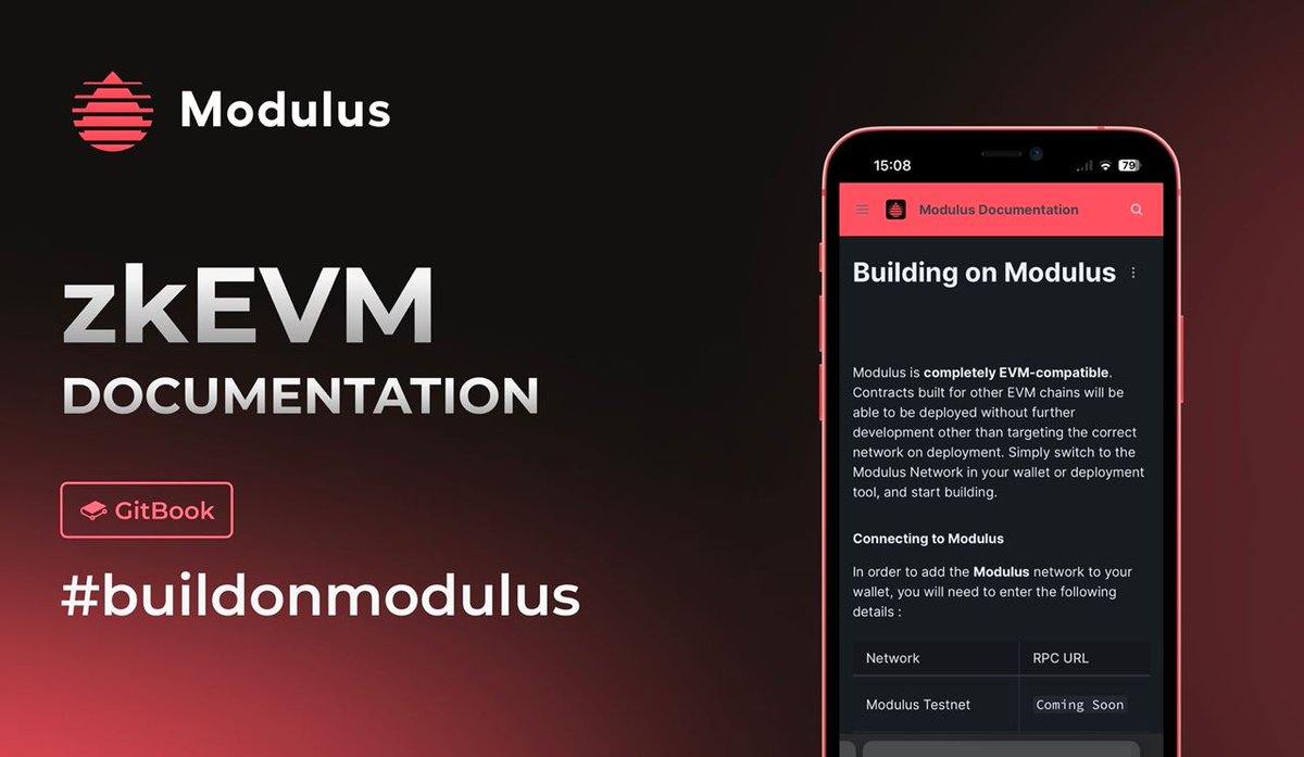 We've completed the first iteration of our Modulus documentation.

This will be an evolving knowledge base where we will bring updates, insights, and new information from the ongoing development of Modulus.

docs.moduluszk.io
