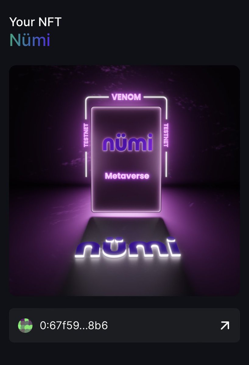 Merhaba dostlar @VenomFoundation üzerinden @numi_verse testnetine katılacağız.

Bildiğiniz üzere #VenomNetwork Arzın %22’sini topluluk için ayırmış🔥

Bilgisayar veya Telefon üzeri de bu Testnet işlemlerini tamamlayabilirsiniz.

Başlıyalım👇

Testnet için Venom wallete…