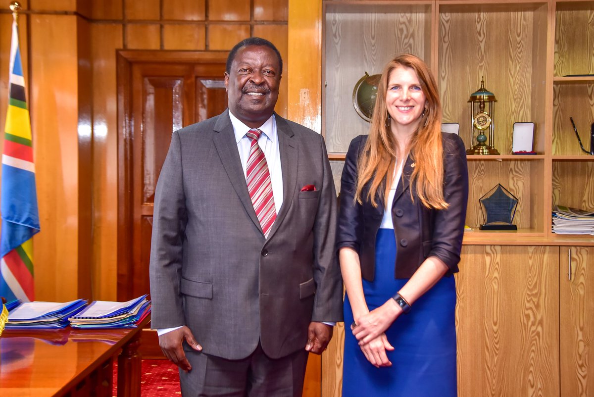 MusaliaMudavadi's tweet photo. Great meeting with @JaneMarriottUK, the outgoing UK High Commissioner to Kenya. We discussed strengthening bilateral ties and explored avenues for enhanced cooperation in a range of sectors. https://t.co/YCODIDLi64