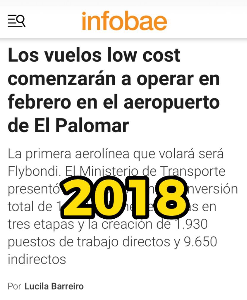 María Eugenia Vidal on Twitter "En 2018 inauguramos el Aeropuerto de El Palomar (EPA), el