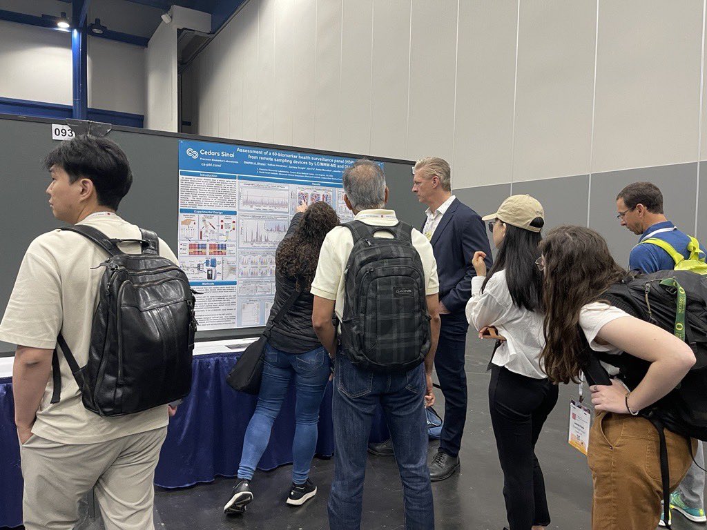 Lots of attention around PBL scientist Stephen Whelan’s poster today! Stephen did a phenomenal work with the assessment of 60-biomarker health surveillance panel from whole blood using remote sampling devices. His poster is #94. You should not miss this! #ASMS2023 #teammassspec