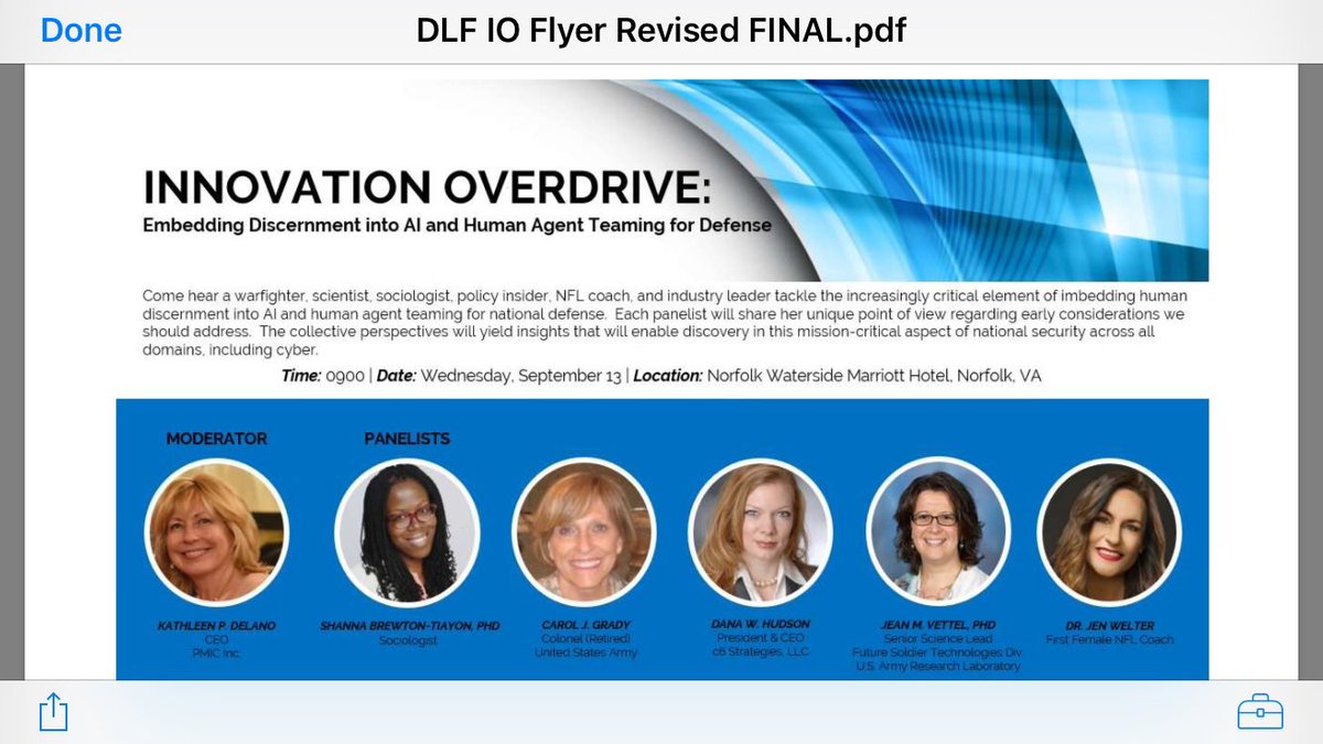 kdelano001's tweet photo. @GovCIOMedia @usairforce @STEMforHer Very cool 😎 Happy to see this public-private partnership! Any room for a WOSB with lots of #AI expertise? ;) I’m there!
Good on Ye!
#WomenRule #USGovSTEM
#PublicPrivatePartnerships
P.S. I ran this in 2015…AI issues aren’t new to me. https://t.co/ix3U60BM03
