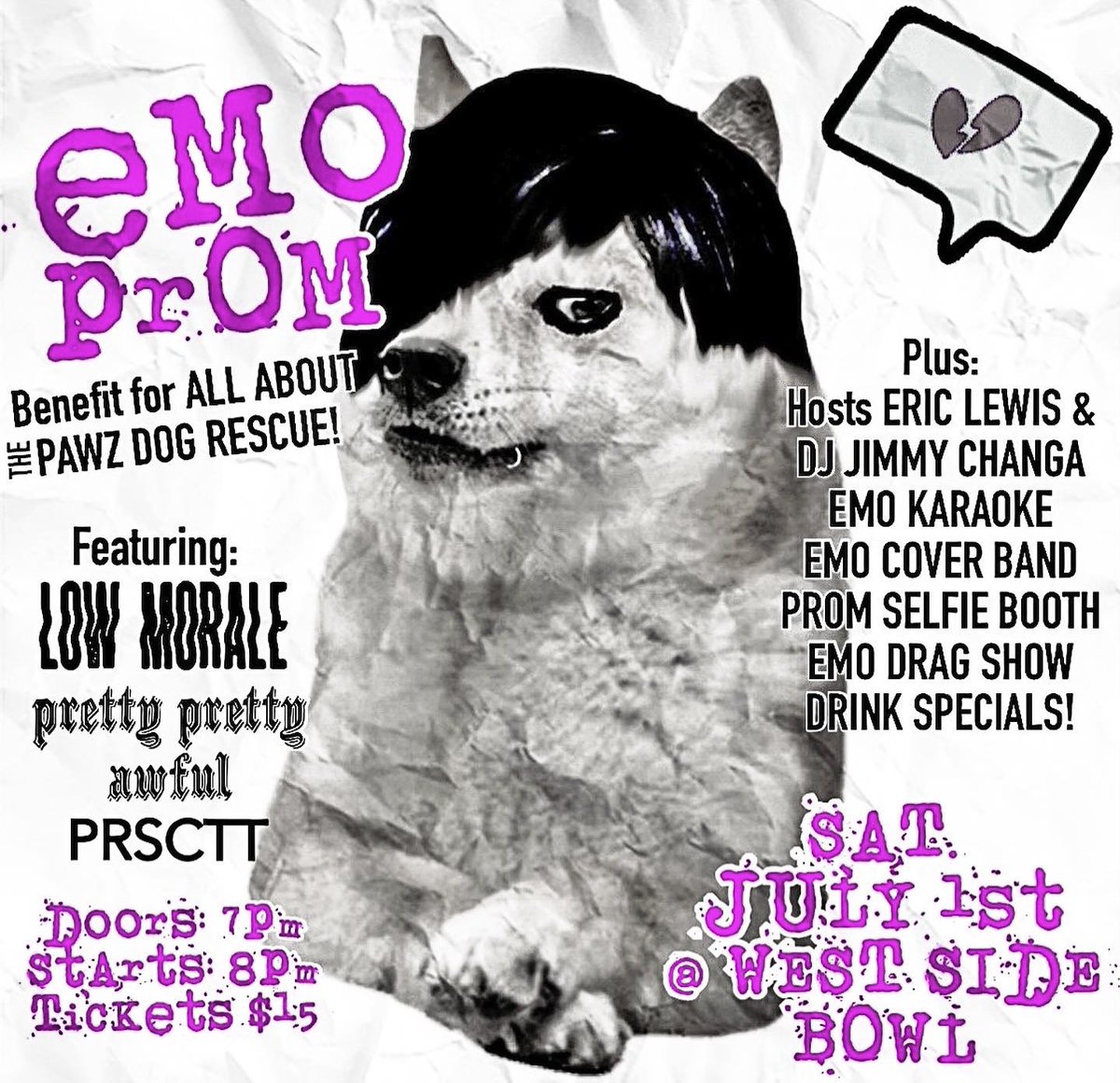 Our next gig! Saturday, July 1st at Westside Bowl in Youngstown, OH!