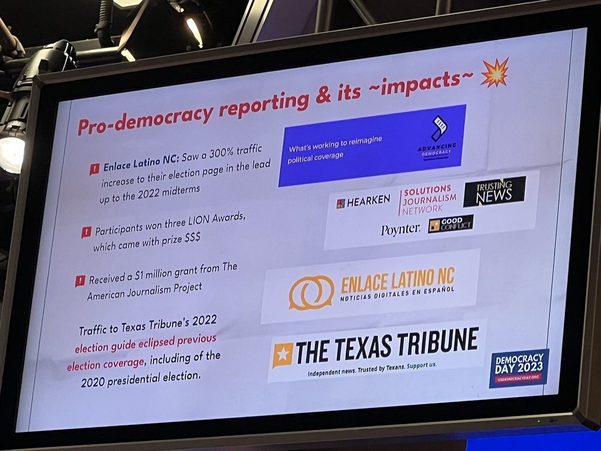 digiphile's tweet image. Explain your reporting process, says @beaformanwrites: news gathering is often opaque &amp;amp; publics don’t understand how journalism works.

Show your work! 

Rebuild trust by explaining how an outlet has established facts &amp;amp; what context is or isn’t.

#cjs2023