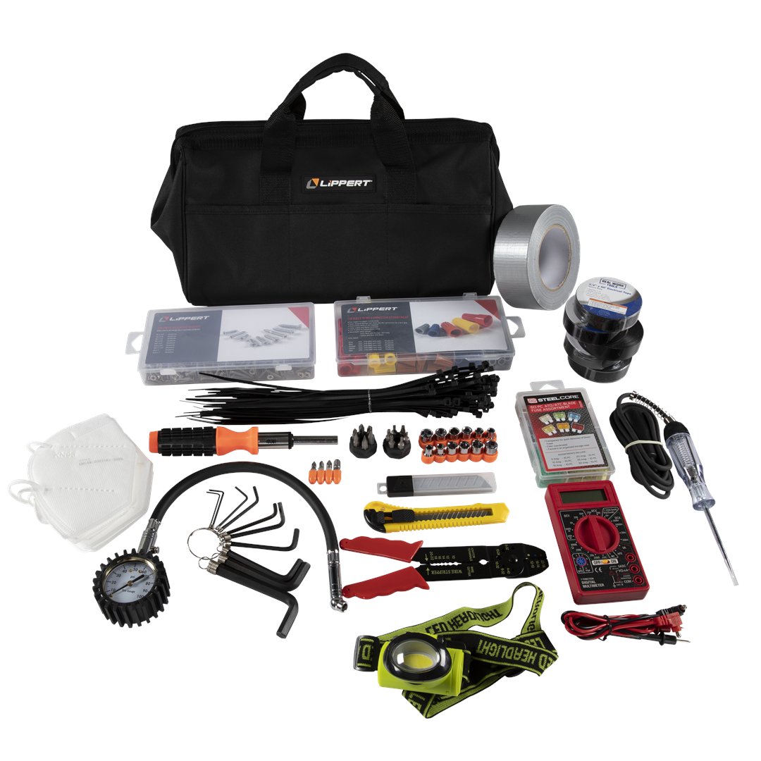 CanopyCountryRV's tweet photo. #WisdomWednesday @ #CanopyCountryRVCenter
Looking for the perfect kit for “Quick-Fix” repairs while out Rv’ing? Check out Lippert  Components Tool Set $172.99 (Tool Bag Included)
#LippertLifestyle https://t.co/FjZAkMGHM3