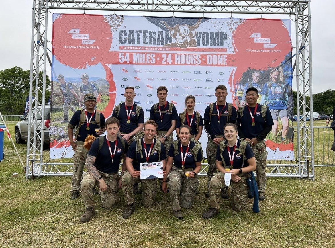 Last weekend we entered the Cateran Yomp in the Cairngorms 🗻. It was a 54 mile walking challenge in &lt;24hrs!

 Both teams nailed it, the fastest team in 19hrs47! 

Their description: challenging yet rewarding, putting mental resilience to the test👊🏼

<a href="/ArmySgtMajor/">British Army Sergeant Major Carney</a> #findandstrike
