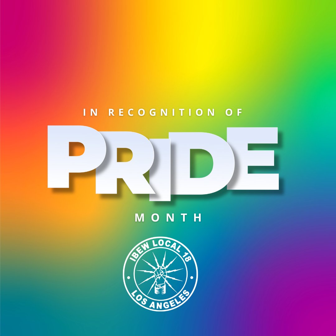 IBEWLocal18's tweet image. 🌈 Happy Pride Month! 🏳️‍🌈
At IBEW Local 18, we believe that diversity makes us stronger and more united. As we celebrate Pride Month, we want to take a moment to honor and uplift our LGBTQ+ members, allies, and the vibrant LGBTQ+ community around us. 🌈+