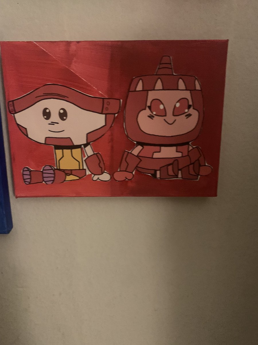 MORE #botbots paintings!!! One of them has #kikmee having a crush on #optimusprime  one has #freezewhich and one has my second favorite ship #cloggstopper and #fottlebarts ❤️❤️❤️