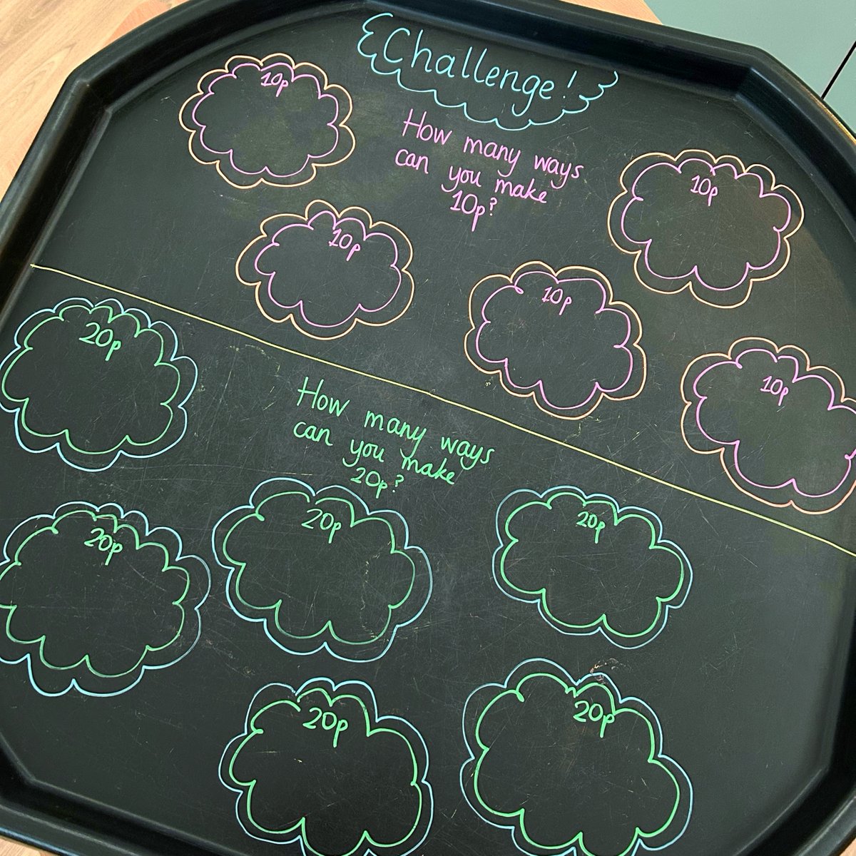 We love seeing how our investigations can be made into tuff trays!

However... if it's not your thing, simply download the worksheet version instead! 👏

#money #smallworldplay #moneyplay #learningaboutmoney #coinsandnotes #earlymath #mathsmeasurement