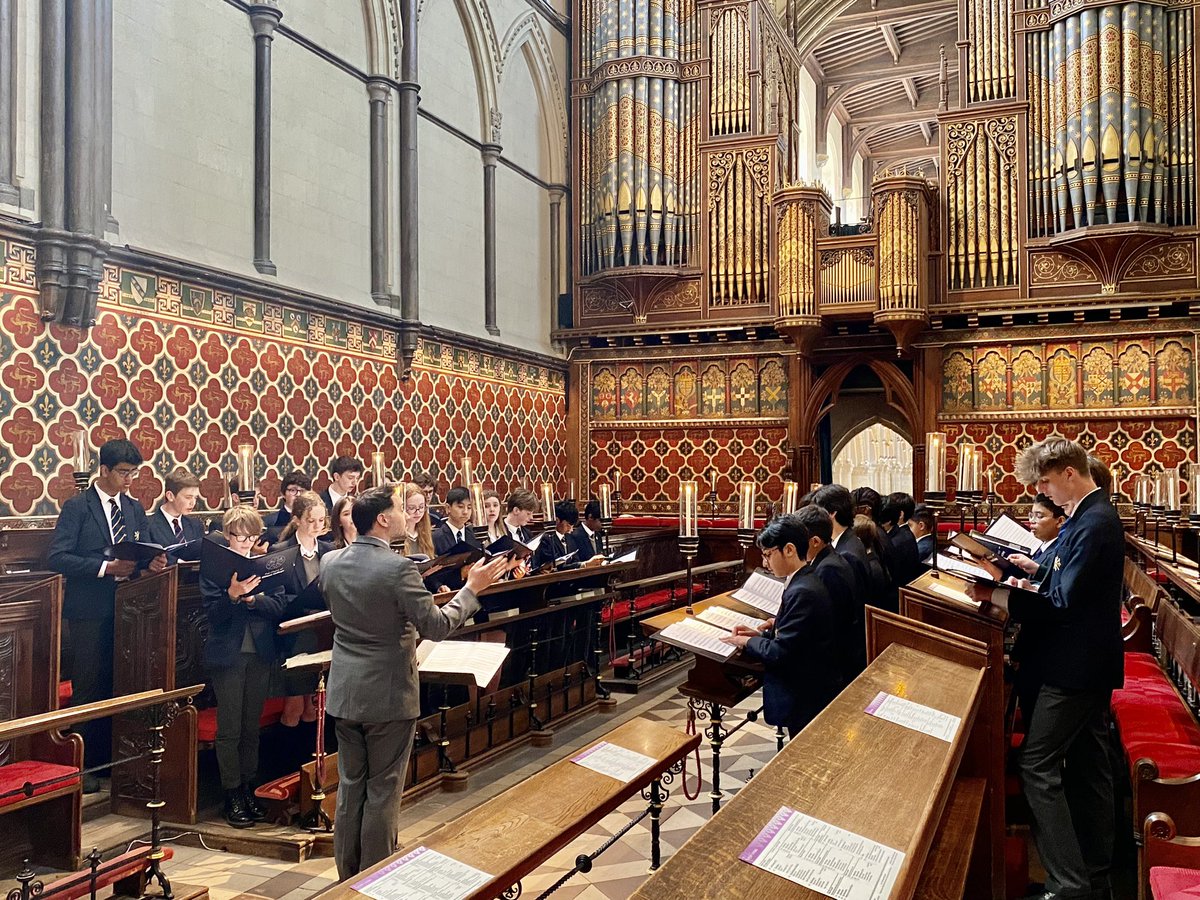 The Chamber Choir did a grand job  this afternoon singing evensong at Rochester Cathedral - a wonderful opportunity to lead worship in a rather special building…