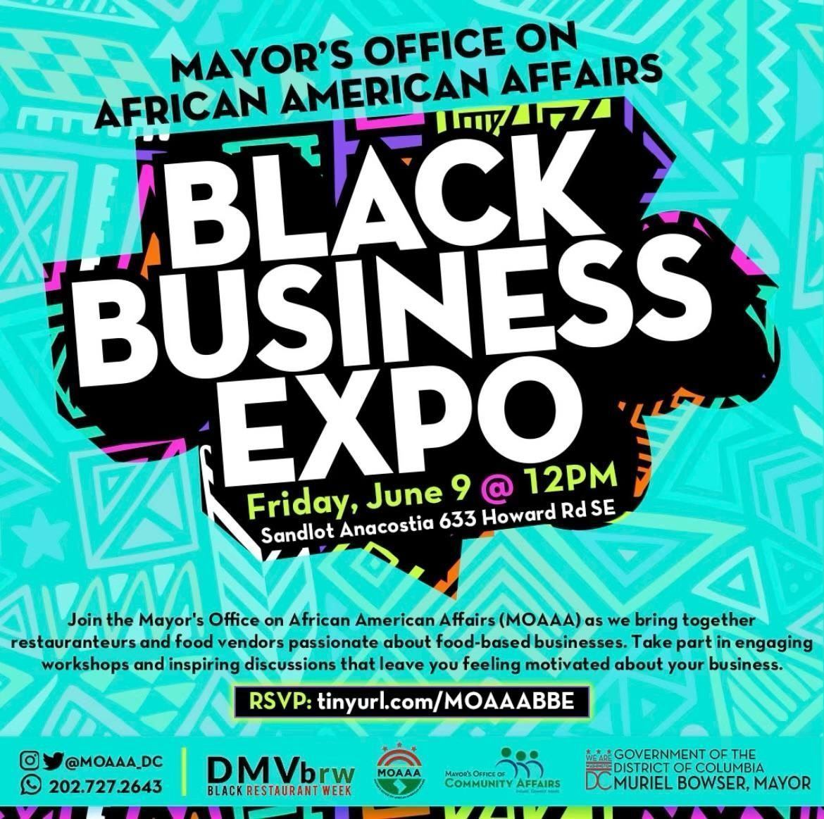 LERISmedia's tweet image. Join @MOAAA_DC  for a Black Business Expo for restauranteurs and food vendors. Engaging in workshops and discussions will leave you feeling motivated about your business.
#CreativeDC  #SoutheastLove  #sandlot #BlackBusinesses