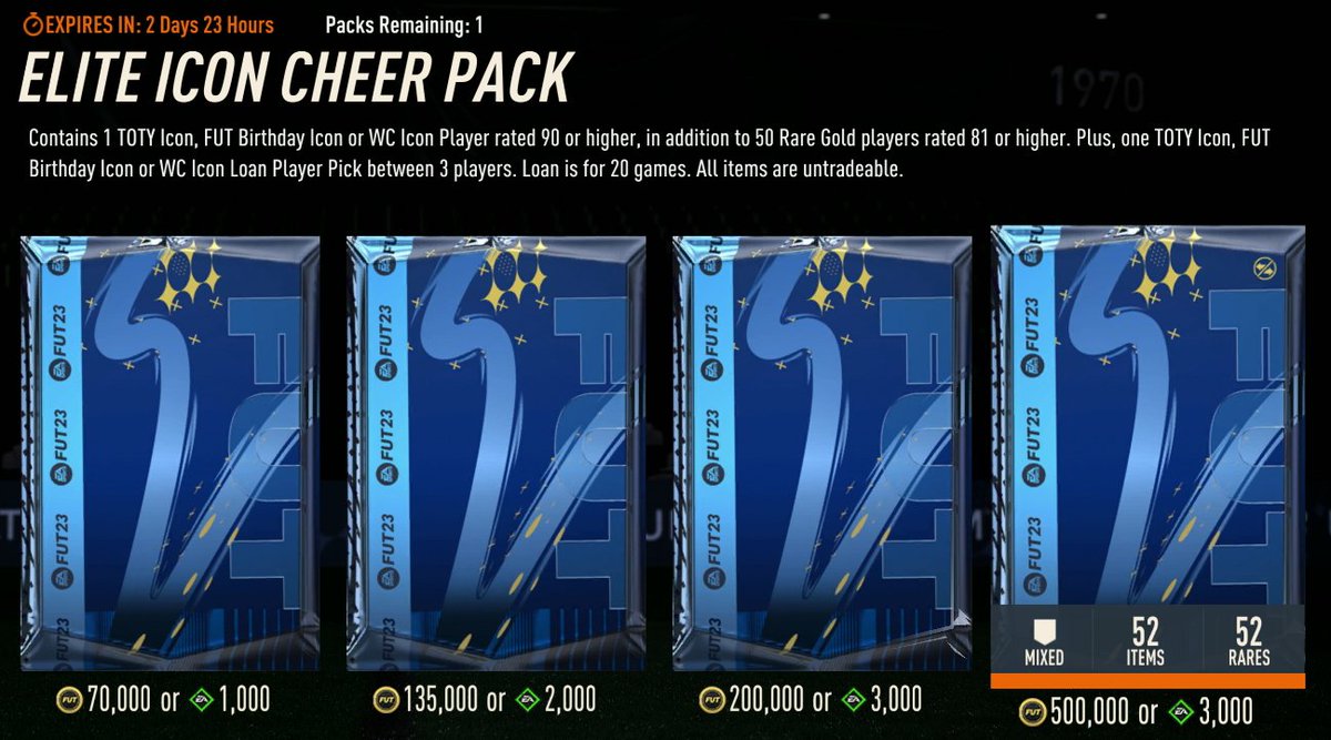 Itshaber's tweet photo. Need Fifa points to open the Elite icon cheer pack??

Like this tweet &amp; Follow me and I'll give some codes away in the DMs!! #Fifa23 https://t.co/019OvFDmJZ
