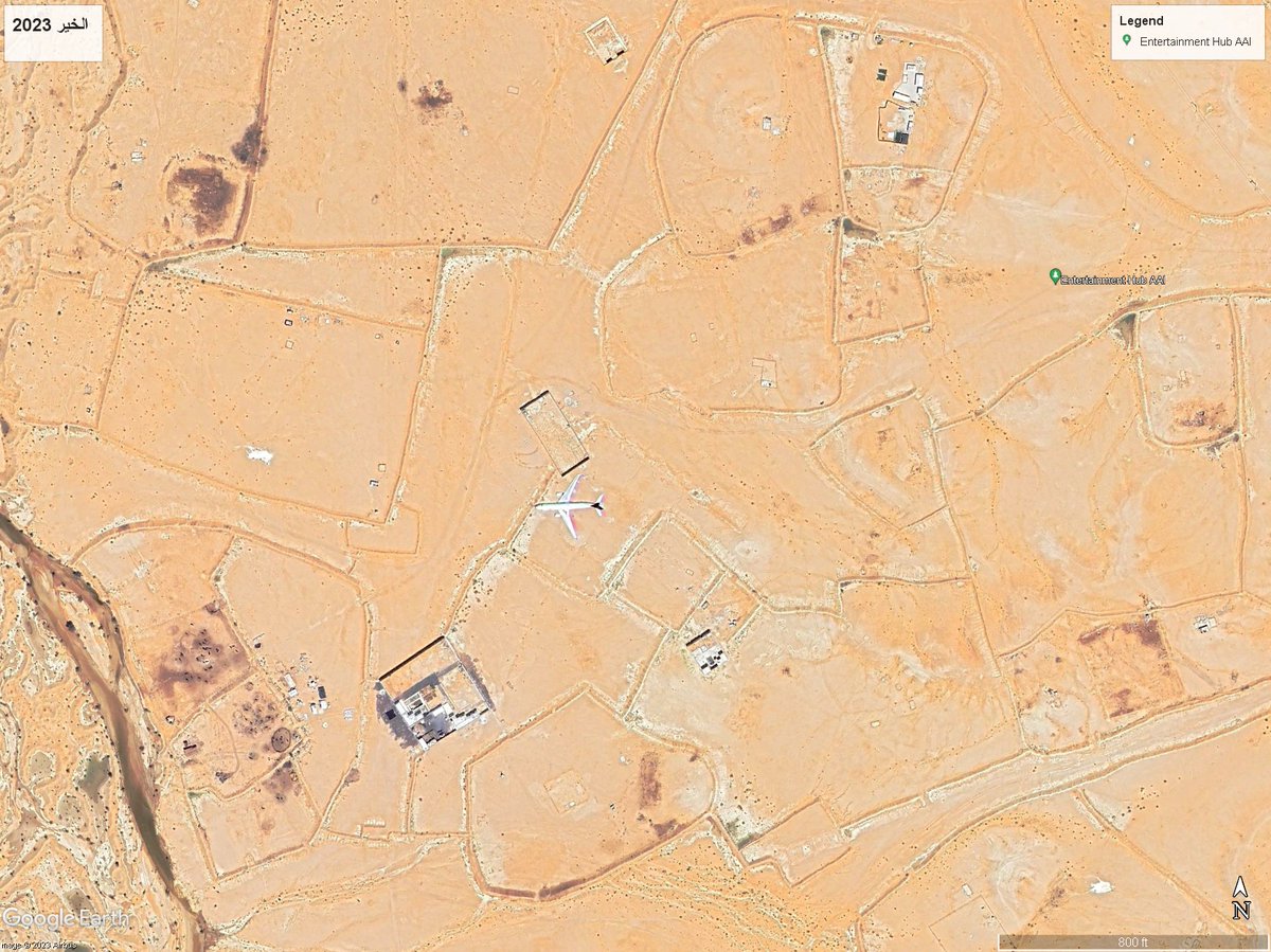 a7med_s3ed's tweet image. في اواخر سنة 2022 الطيارة مو موجودة، وآخر صورة في Google Map كانت في يوم 20 أبريل 2023 وظهرت الطيارة، فيبدو أانها في الجو وقت التقاط الصورة ✈️

رجعت لبيانات الرحلات في هذاك اليوم وأقرب طيارة مرت في هذا الموقع هي رحلة طيران ناس المتجهة من الرياض للغردقة XY349