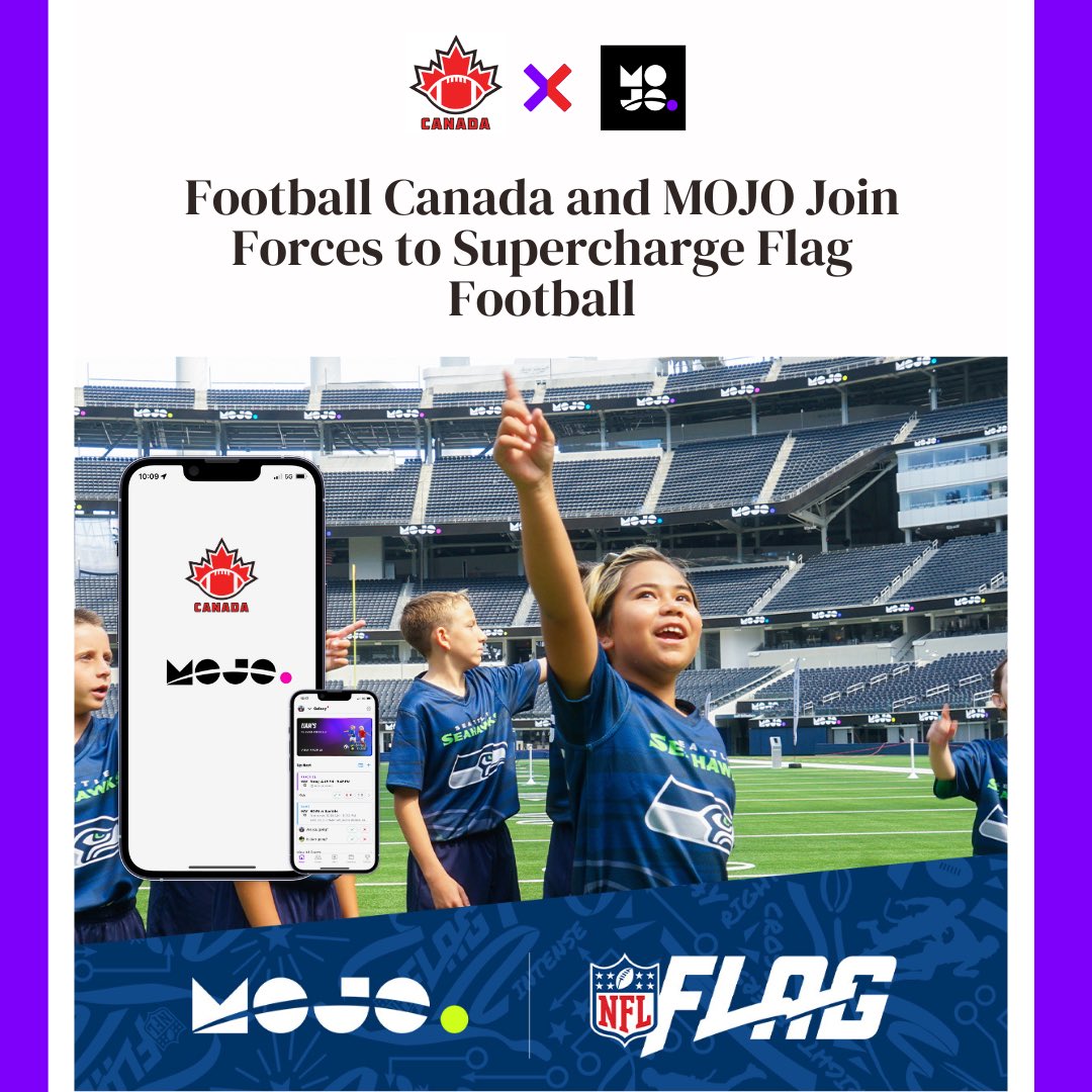 Football Canada and MOJO Join Forces to Supercharge Flag Football  

🔗EN: footballcanada.com/news/football-…

——

Football Canada et MOJO font équipe pour dynamiser le flag-football  

🔗FR: footballcanada.com/fr/nouvelles/f…