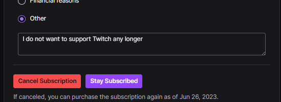 Das wars dann wohl...

Die 101+ Monate bei Zander tun weh aber das geht einfach zu weit ...

#TwitchNews #TwitchTOS #TOSgg