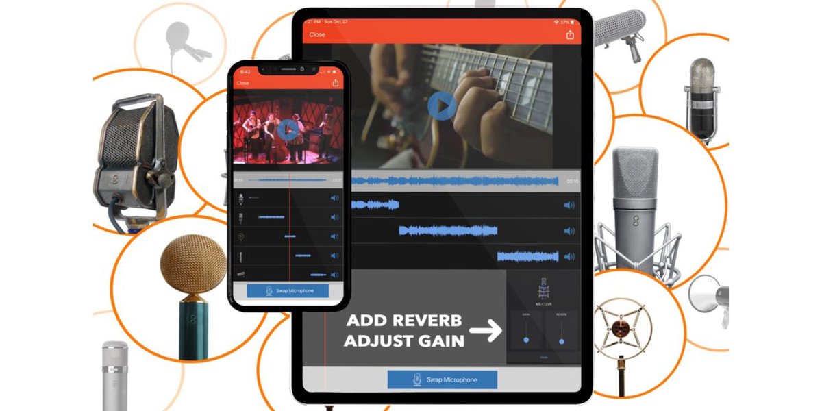 AudioMasterApp's tweet photo. #MicSwapVideo inspires your creativity with video creation. Swap mics for different sounds, add effects, change volumes... Free download! https://t.co/vtfWF5QuPF https://t.co/WtZyhsTlDJ