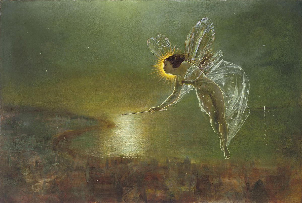 Spirit of the Night (1879) by Atkinson Grimshaw (English artist, lived 1836–1893). #FairyTaleTuesday