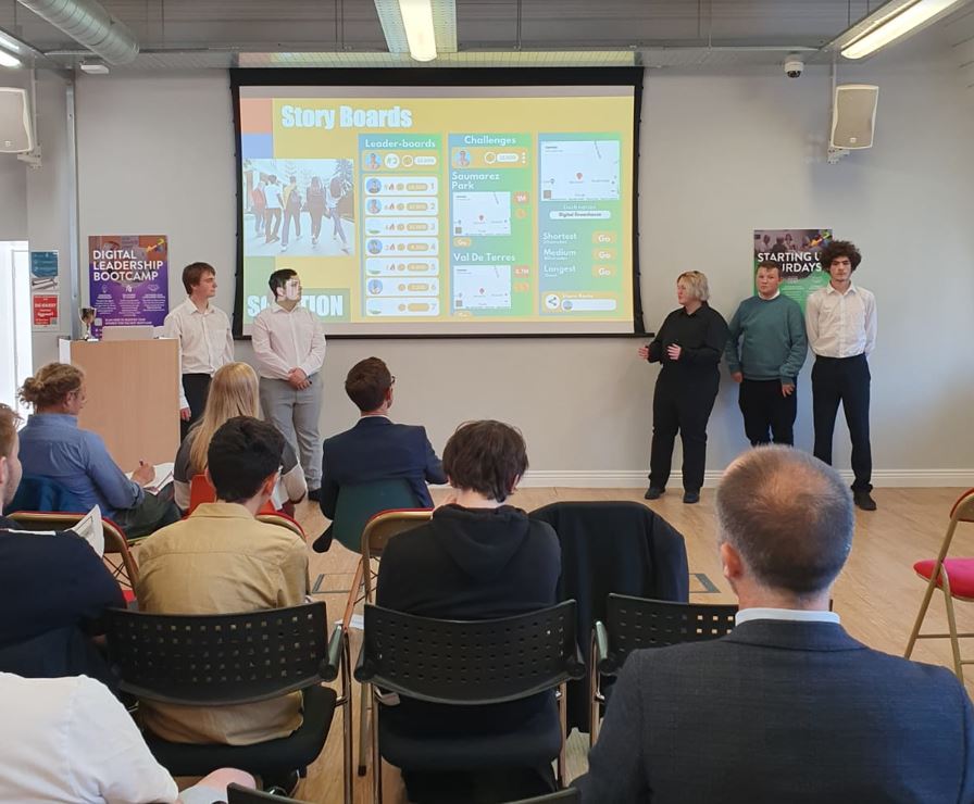 The first team up is Coin Walk.

Their solution is a walking app with a leadership board, where you earn coins for each walk you do.

The harder the walking route, the more coins you earn!

#DigitalInnovatorsProgramme