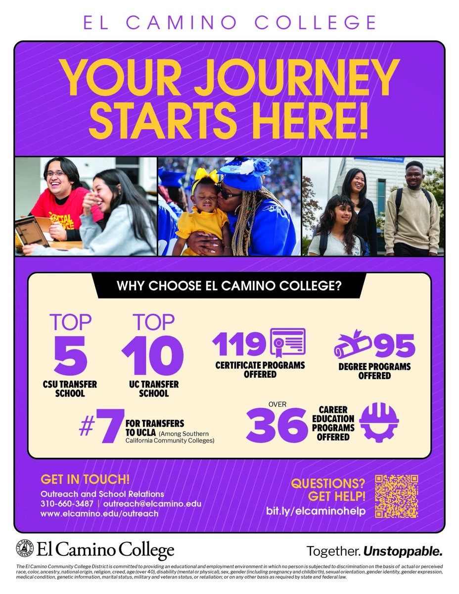CityofLawndale's tweet image. Check out El Camino College for all the great career programs they offer!
#Elcaminocollege #Torrance #careerprogram #publiccollege #certificate #2yearcollege #degreeprogram