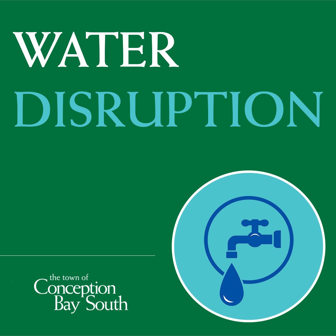 Conception Bay South on Twitter "🚿🚫 Due to infrastructure maintenance
