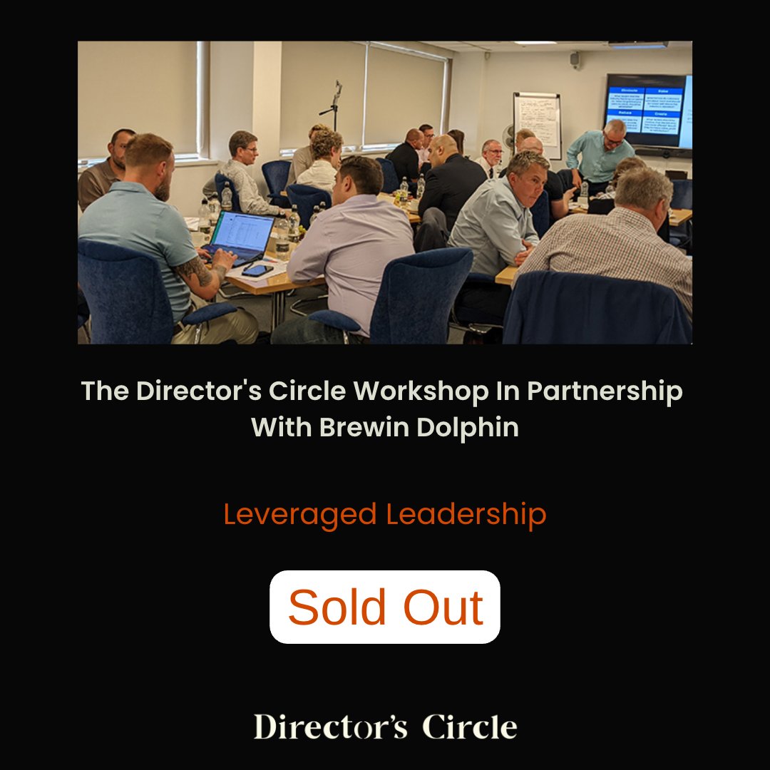 The Director's Circle Workshop on Leveraged Leadership is officially sold out.

Members will look at what the pandemic has taught us about leadership, what are the upcoming trends, and how we can leverage this to develop our strategy &amp; skills.

#leadership #leadershipdevelopment