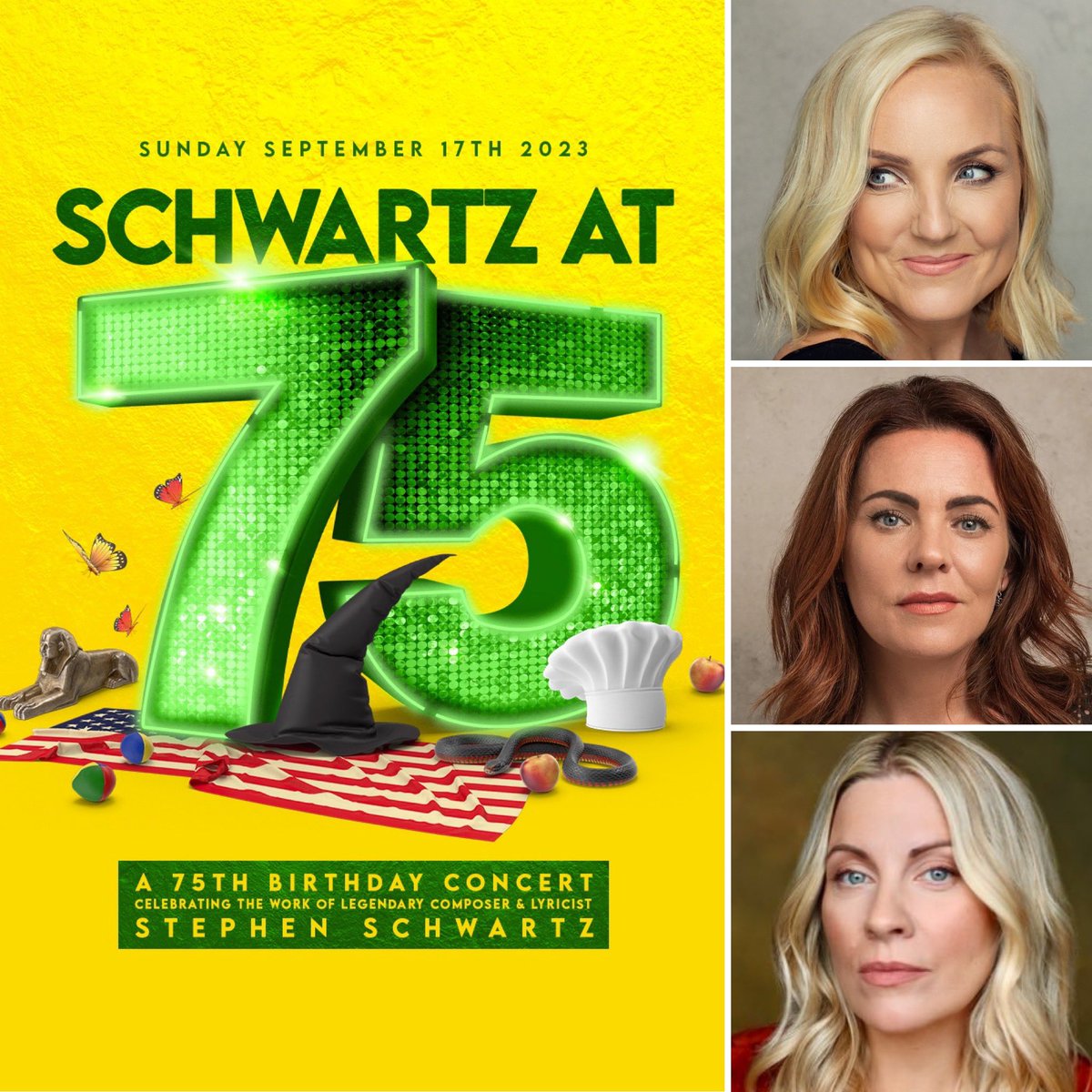 Come and enjoy 75 years of the work of the Legendary Stephen Schwartz - composer of shows including Wicked, The Prince of Egypt, Godspell, Pippin etc - sung by iconic stars of the West End including <a href="/racheltucker1/">Rachel Tucker</a> <a href="/kerryjaneellis1/">.</a> &amp; @LouiseDearman Tickets: nimaxtheatres.com/shows/schwartz…