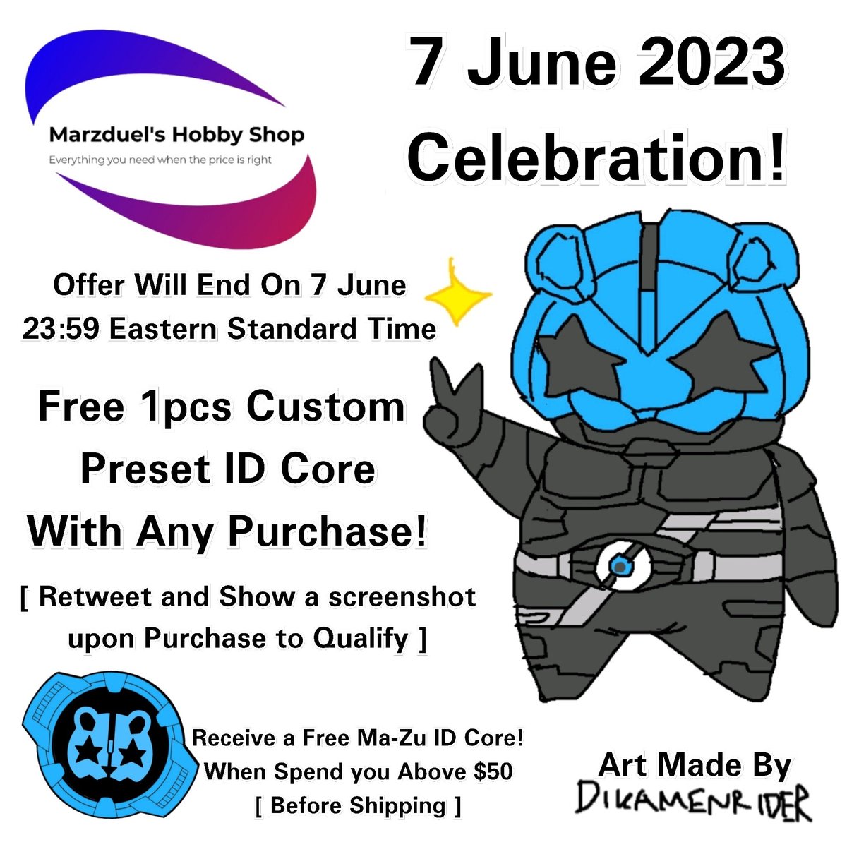 Marzduel_Shop's tweet photo. Kamen Rider Ma-Zu Is Hosting a Celebration!
Retweet & Share Along!
#OC #CoreID #IDCore #RiderCoreID #Kamen #SuperHero #3DPrint #Geats #MaskRider #KamenRider #KamenRiderGeats #Tokusatsu #Cosplay #Japan #Celebration #仮面ライダー #仮面ライダーゲイツ #コスプレ #DesireGrandPrix https://t.co/l35nKC8VAT