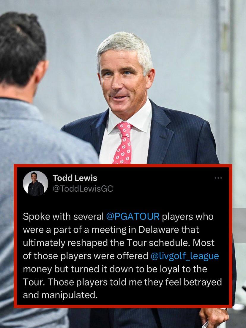 NUCLR GOLF on Twitter "🚨😤 Golf Channel’s ToddLewisGC reports that players feel ‘betrayed