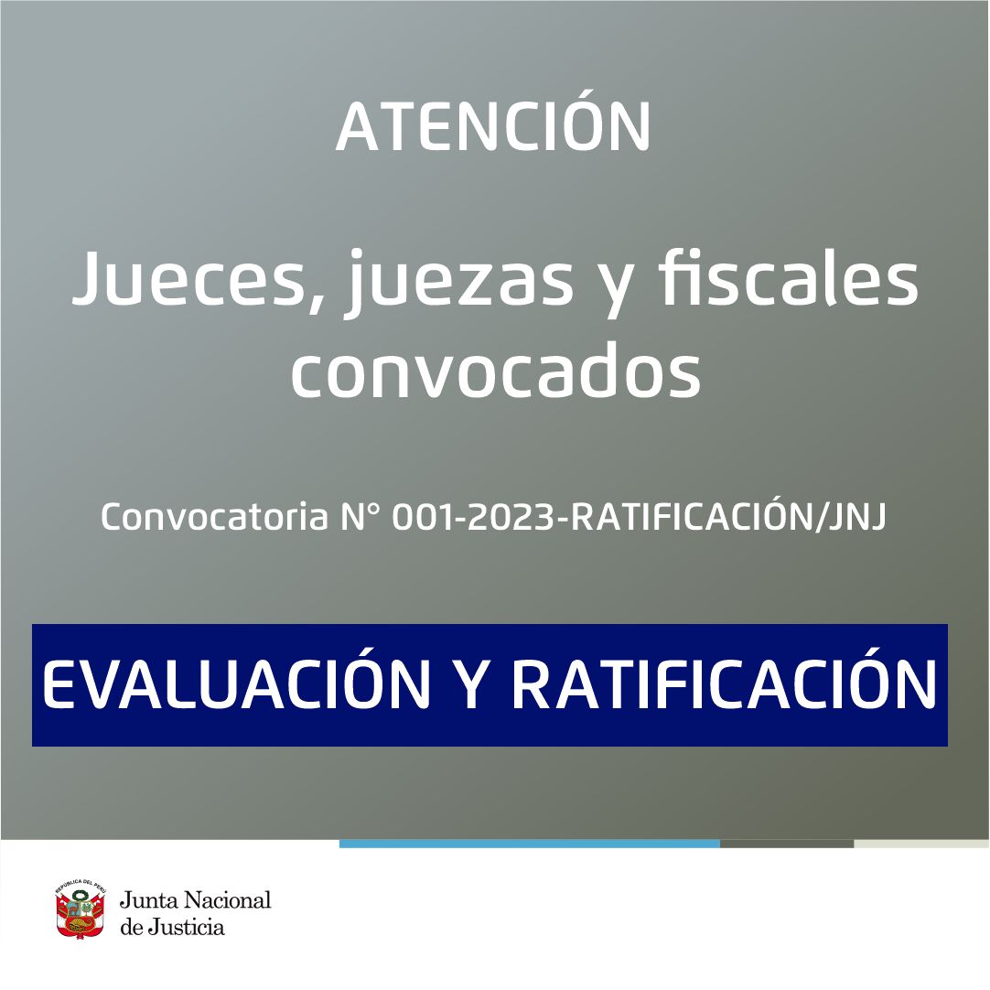 JNJPeru's tweet photo. #EvaluaciónYRatificación 
Se recuerda a los magistrados convocados que mañana, 7 de junio, es el último día para presentar la documentación solicitada para la evaluación de su desempeño en la Ficha Única del Magistrado.

https://t.co/xxMAjs9jPJ https://t.co/SGBYTMiddu