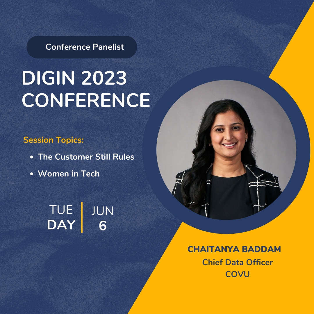 We're thrilled to share that our CDO, Chaitanya Baddam, has been selected as a panelist for the prestigious DIGIN (Digital Insurance) conference happening today
#digitalinsurance #womenintech #paneldiscussion #DIGINEvent #insurtechconference #insurance  #insurtech