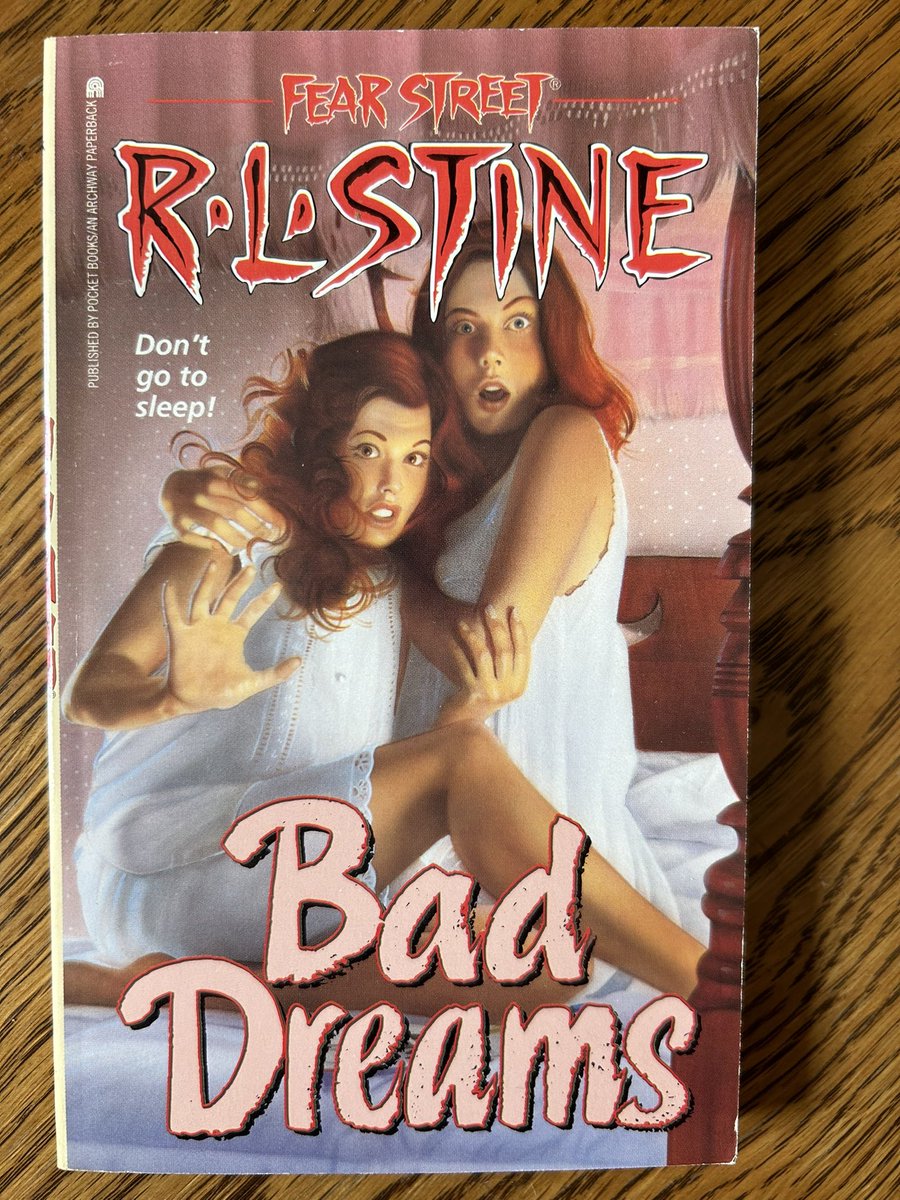 Bad Dreams. Written by R.L. Stine.

#bookaddict #coverart #bookcover #BookTwitter #RLStine