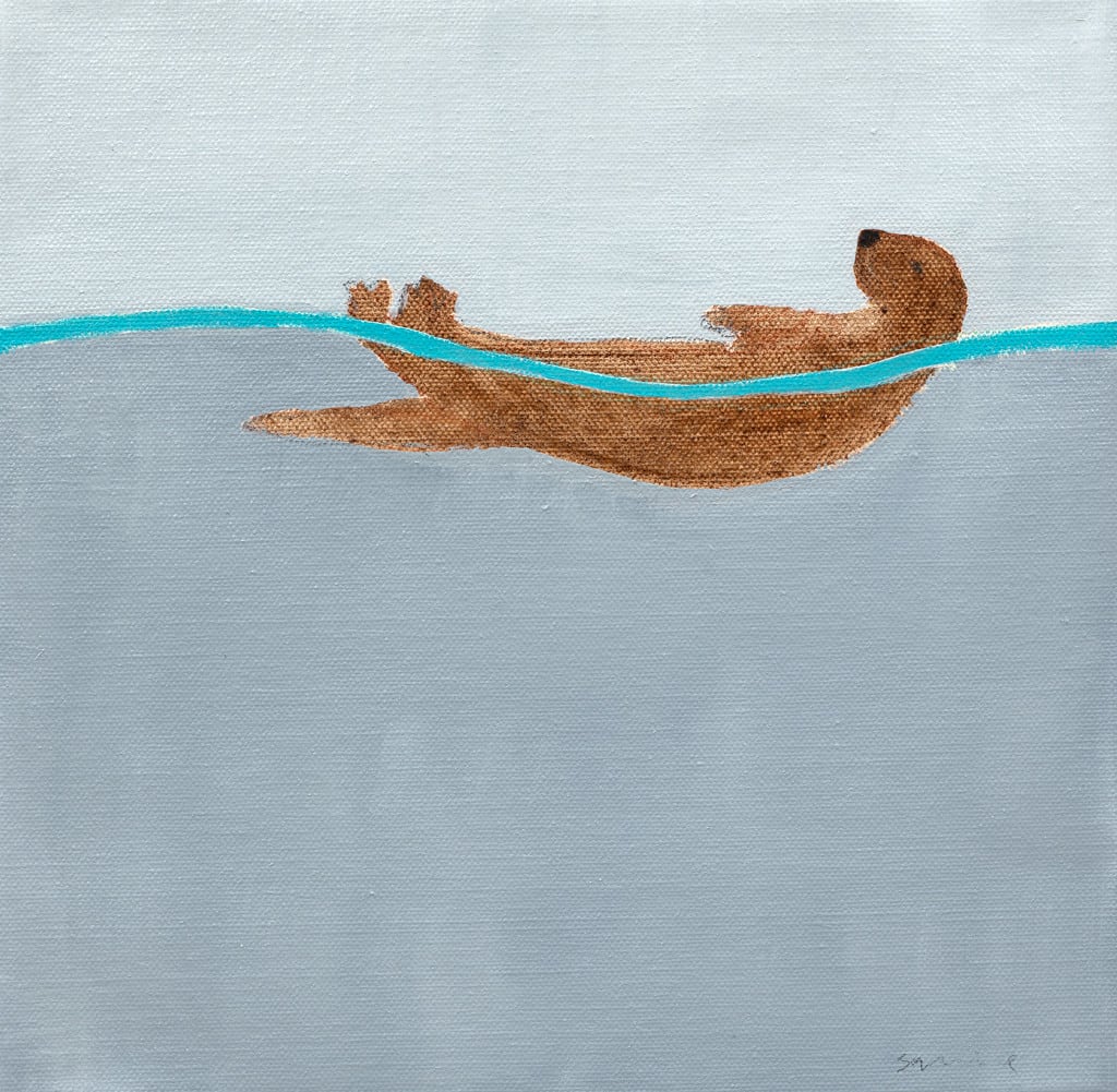 Andrew Squire (b.1954) - Sea Otter. Oil on canvas. #BritishArt