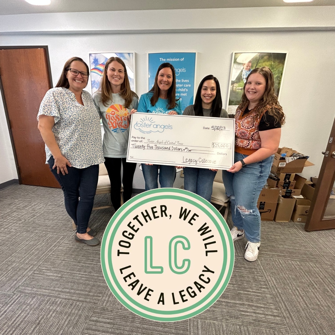 A very big thank you in order to the Legacy Collective for their gift of $25,000 to improve the lives of children in foster care! These funds are going to impact so many kids and we couldn't be more grateful for this new partnership! 

#LegacyCollective #LegacyCollectiveGivesBack