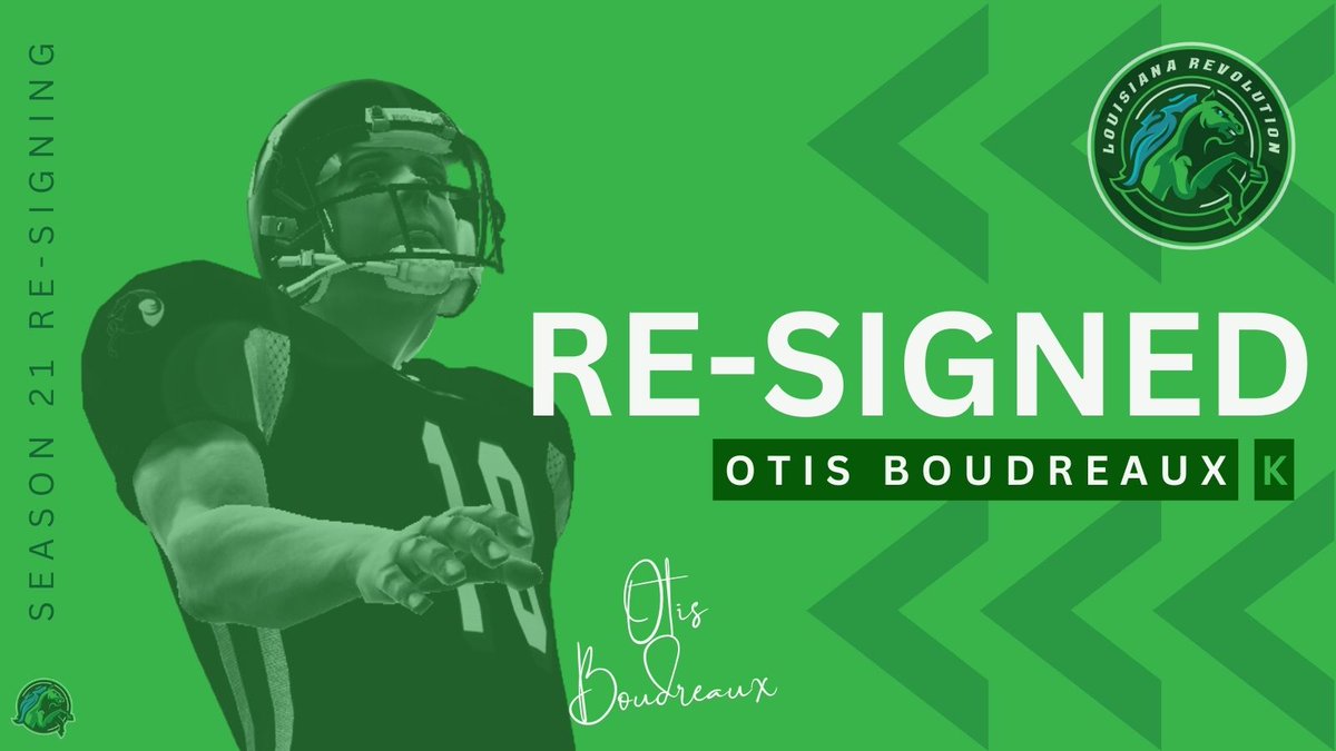 ✒️RE-SIGNING🖋️

The Boudreaux's are coming back to LOU!!!

Stud kicker <a href="/OtisSfl/">Otis Boudreaux SFL</a>  has penned a $324,292.62 deal, while Odette has switched her power to the opposite side of the line to play guard for $740,327.22💰💰💰

<a href="/simulationfl/">Simulation Football League</a> #RevUp #Louisianaproud #CadillacStyle