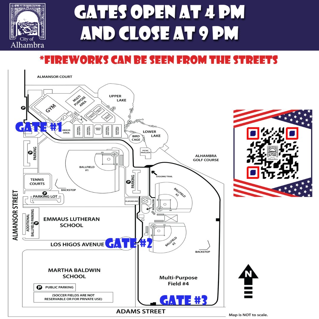 Join us for an unforgettable Fourth of July celebration full of food, live entertainment, fireworks and more! Festivities begin at 4PM on July 4th at Almansor Park. Clear bag policy will be enforced and certain items are prohibited.

For more information, call 626-570-3242.