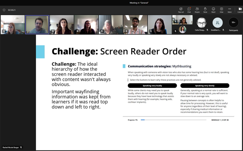 FD_FHS_QueensU's tweet photo. OPDES team sharing how to “Developing Screen Reader-Accessible Modules in Articulate Storyline” at the Queen’s Educational Support Professionals (ESP) Retreat today. View the modules on eCampusOntario and take the feedback survey https://t.co/ZfQIjzC9oY
@Articulate #IEDIAA https://t.co/kOaEz9n06X