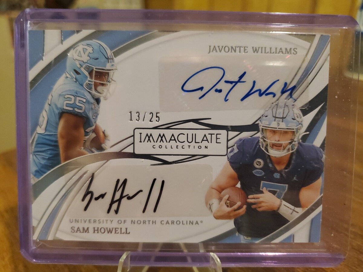 TyFreeDesigns's tweet image. Putting a lot of faith in Javonte Williams' recovery and Sam Howell's season with this purchase. #thehobby #commanders #samhowell