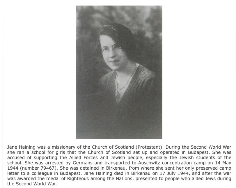 AuschwitzMuseum's tweet image. 6 June 1897 | A Scottish woman, Jane Haining, was born in Dunscore. A @churchscotland missionary in #Budapest. 

In #Auschwitz from 14 May 1944 
No. 79467 
She perished in the camp on 17 July 1944.  
Haining was recognized by @yadvashem as Righteous Among the Nations.