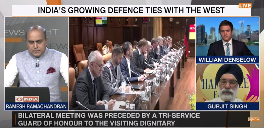 DD India (@ddindialive) on Twitter photo In Focus | India's Growing Defence Ties with the West
Discussion with <a href="/AmbGurjitSingh/">Gurjit Singh</a>, Former Indian Ambassador, and William Denselow, DD Correspondent, New York
<a href="/RRRameshRRR/">Ramesh Ramachandran</a>
Watch: youtu.be/XetAONX2ZhY In Focus | India's Growing Defence Ties with the West
Discussion with <a href="/AmbGurjitSingh/">Gurjit Singh</a>, Former Indian Ambassador, and William Denselow, DD Correspondent, New York
<a href="/RRRameshRRR/">Ramesh Ramachandran</a>
Watch: youtu.be/XetAONX2ZhY
