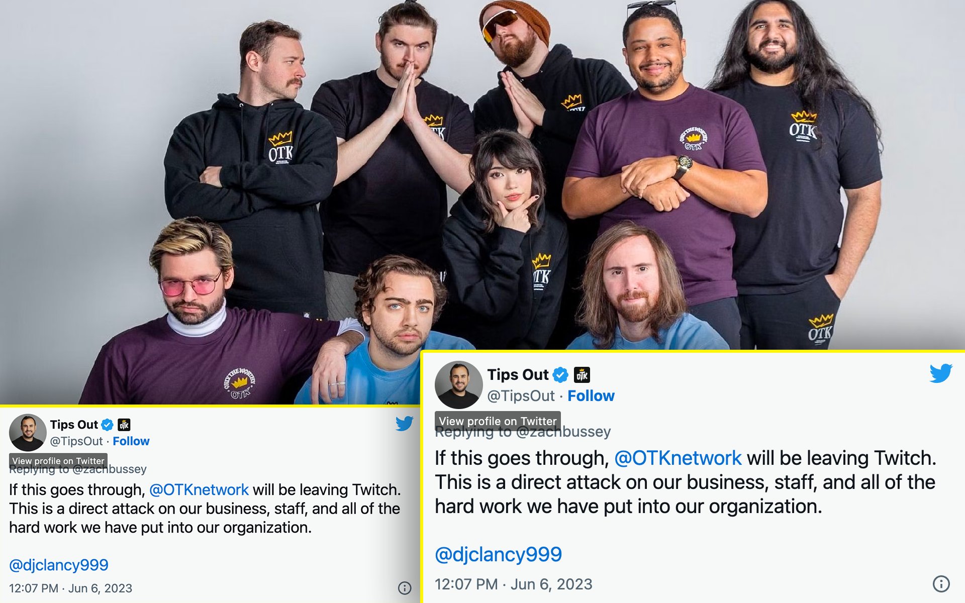 Dexerto on X: &ldquo;Asmongold and OTK threaten to leave Twitch over the 