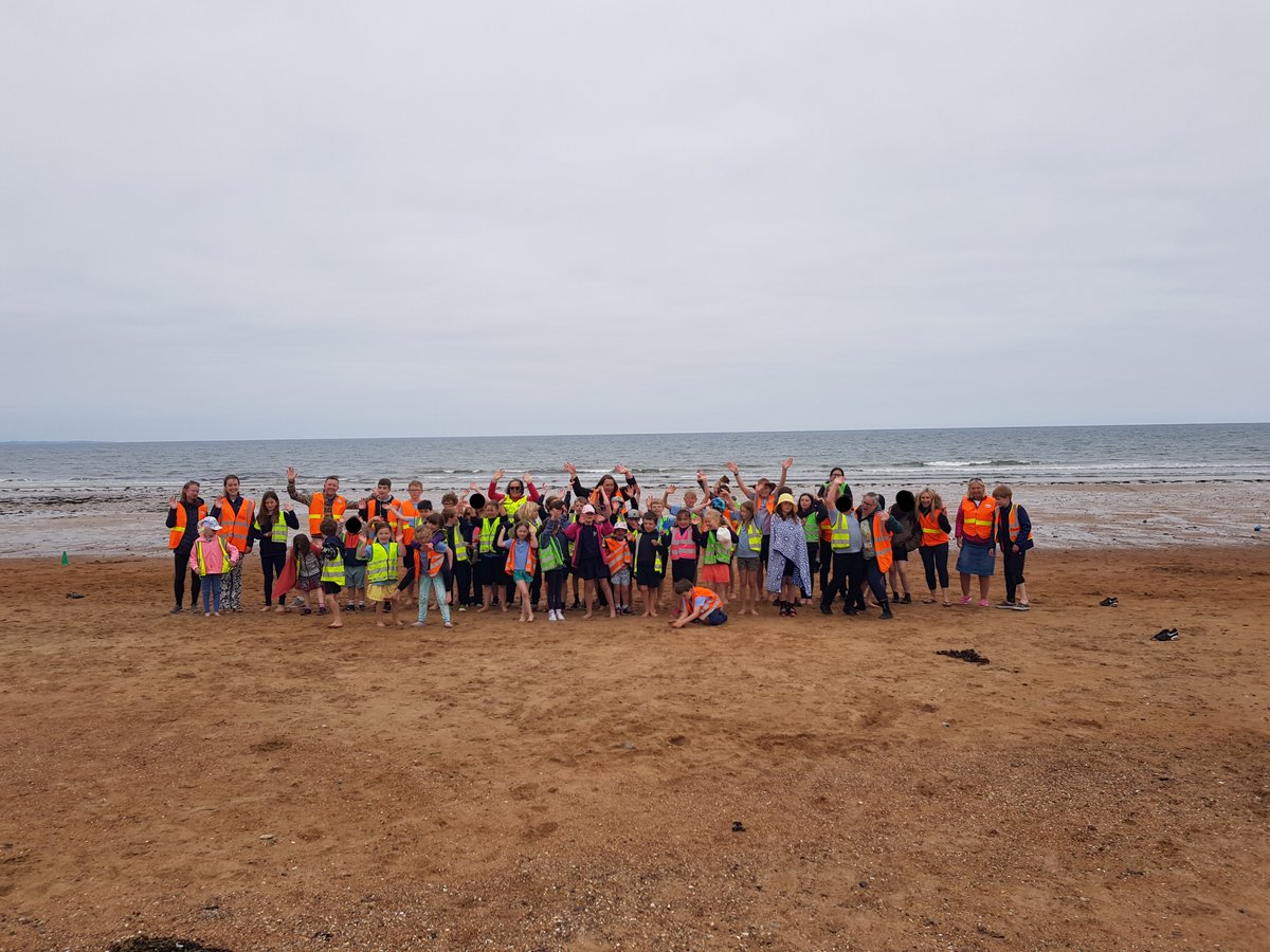 BracoPrimary's tweet photo. Our whole school trip to the beach in St. Andrew's was action packed! Beach football, hunting for sea slugs in the rock pools, lots of paddling, daily mile on the sand, catching mainly seaweed in nets, jumping gigantic waves and some slightly sandy sandwiches! What a fun day out! https://t.co/f1DuY6p6KU