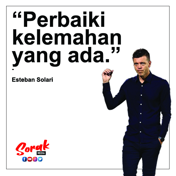 'Perbaiki kelemahan yang ada.' - Esteban Solari

#sorakmedia #sorakmediaquotes #quote #sportsquote #LigaMalaysia #LigaSuper #HarimauMalaya