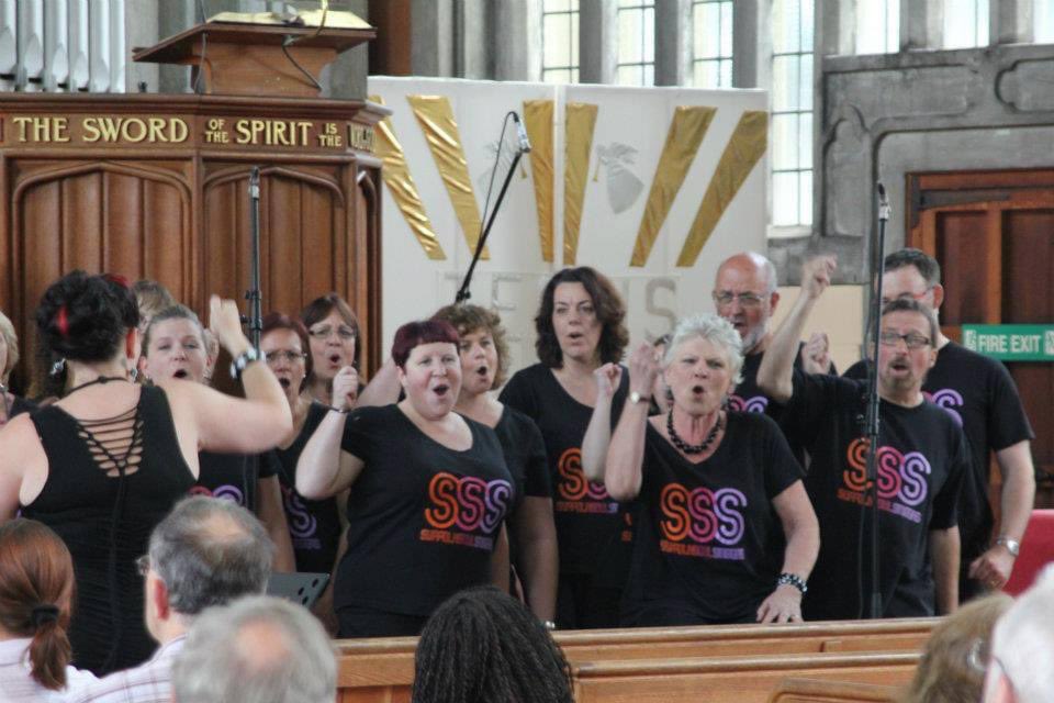 Happy memories. Guess the song we were singing when doing this action. #communitychoir